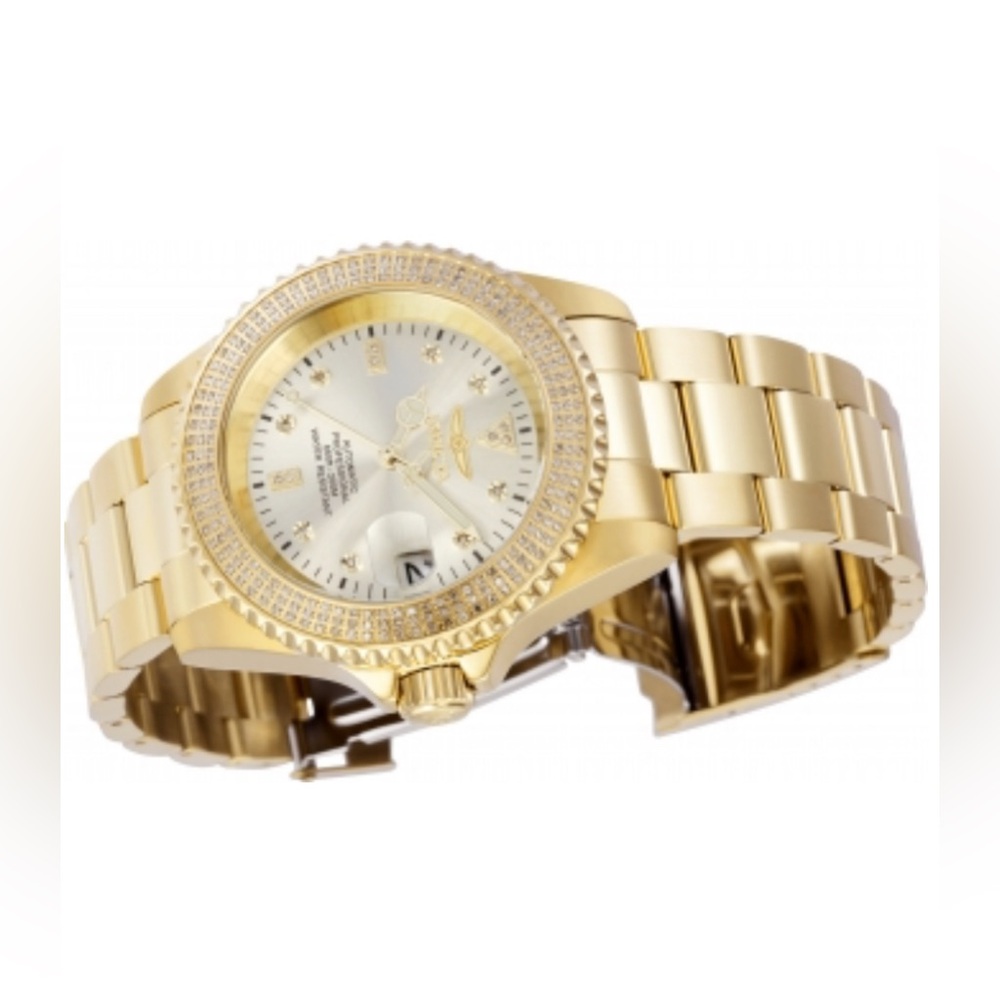 Invicta Men's Pro Diver 1.02 Carat Diamond Watch - 40mm, Gold (38259) - Picture 7 of 8